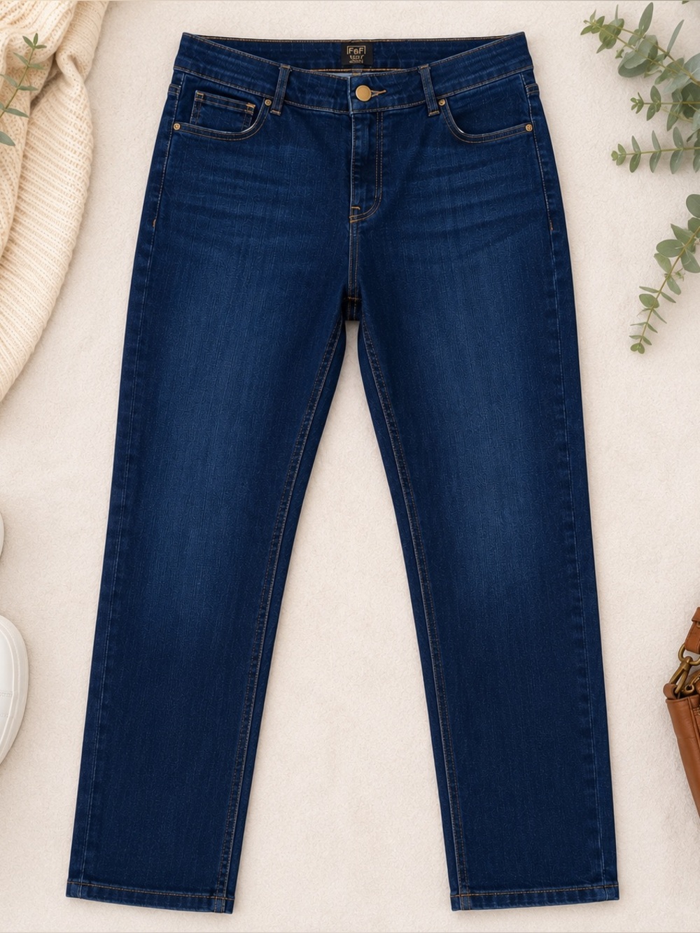 F&F High Rise Skinny Jeans Women’s Size 16 Short Dark Wash Stretch